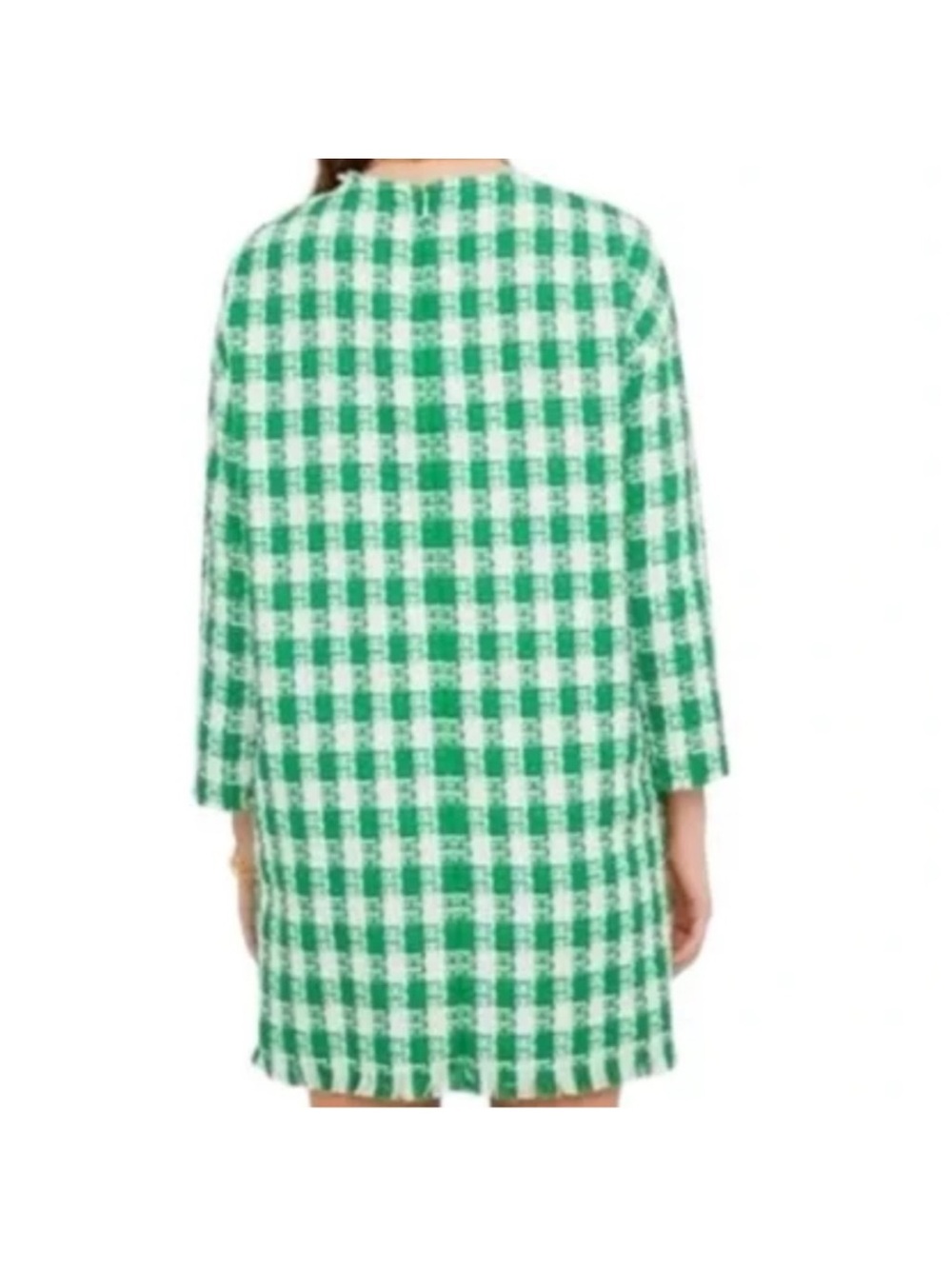 Tuckernuck Green & White Check Tweed Dress NWT - Picture 2 of 15